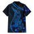 Blue Polynesia Shark Tattoo Family Matching Summer Maxi Dress and Hawaiian Shirt With Polynesian Plumeria - Wonder Print Shop