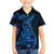 Blue Polynesia Shark Tattoo Family Matching Summer Maxi Dress and Hawaiian Shirt With Polynesian Plumeria - Wonder Print Shop
