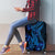Blue Polynesia Shark Tattoo Luggage Cover With Polynesian Plumeria - Wonder Print Shop