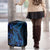 Blue Polynesia Shark Tattoo Luggage Cover With Polynesian Plumeria - Wonder Print Shop
