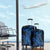 Blue Polynesia Shark Tattoo Luggage Cover With Polynesian Plumeria - Wonder Print Shop