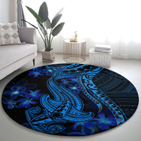 blue-polynesia-shark-tattoo-round-carpet-with-polynesian-plumeria