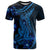 Blue Polynesia Shark Tattoo T Shirt With Polynesian Plumeria - Wonder Print Shop