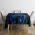 Blue Polynesia Shark Tattoo Tablecloth With Polynesian Plumeria - Wonder Print Shop