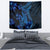 Blue Polynesia Shark Tattoo Tapestry With Polynesian Plumeria - Wonder Print Shop
