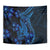 Blue Polynesia Shark Tattoo Tapestry With Polynesian Plumeria - Wonder Print Shop