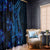 Blue Polynesia Shark Tattoo Window Curtain With Polynesian Plumeria - Wonder Print Shop
