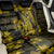 Gold Polynesia Shark Tattoo Back Car Seat Cover With Polynesian Plumeria - Wonder Print Shop