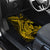 Gold Polynesia Shark Tattoo Car Mats With Polynesian Plumeria - Wonder Print Shop