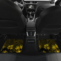 Gold Polynesia Shark Tattoo Car Mats With Polynesian Plumeria - Wonder Print Shop