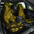 Gold Polynesia Shark Tattoo Car Seat Cover With Polynesian Plumeria - Wonder Print Shop