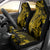 Gold Polynesia Shark Tattoo Car Seat Cover With Polynesian Plumeria - Wonder Print Shop