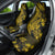Gold Polynesia Shark Tattoo Car Seat Cover With Polynesian Plumeria - Wonder Print Shop
