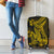 Gold Polynesia Shark Tattoo Luggage Cover With Polynesian Plumeria - Wonder Print Shop