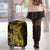 Gold Polynesia Shark Tattoo Luggage Cover With Polynesian Plumeria - Wonder Print Shop