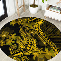 gold-polynesia-shark-tattoo-round-carpet-with-polynesian-plumeria