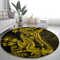 gold-polynesia-shark-tattoo-round-carpet-with-polynesian-plumeria