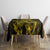 Gold Polynesia Shark Tattoo Tablecloth With Polynesian Plumeria - Wonder Print Shop