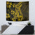 Gold Polynesia Shark Tattoo Tapestry With Polynesian Plumeria - Wonder Print Shop