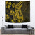 Gold Polynesia Shark Tattoo Tapestry With Polynesian Plumeria - Wonder Print Shop
