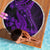 Purple Polynesia Shark Tattoo Beach Blanket With Polynesian Plumeria - Wonder Print Shop