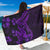 Purple Polynesia Shark Tattoo Sarong With Polynesian Plumeria - Wonder Print Shop