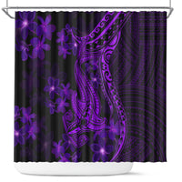 purple-polynesia-shark-tattoo-shower-curtain-with-polynesian-plumeria