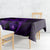 Purple Polynesia Shark Tattoo Tablecloth With Polynesian Plumeria - Wonder Print Shop