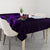Purple Polynesia Shark Tattoo Tablecloth With Polynesian Plumeria - Wonder Print Shop