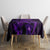 Purple Polynesia Shark Tattoo Tablecloth With Polynesian Plumeria - Wonder Print Shop