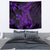 Purple Polynesia Shark Tattoo Tapestry With Polynesian Plumeria - Wonder Print Shop