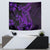 Purple Polynesia Shark Tattoo Tapestry With Polynesian Plumeria - Wonder Print Shop