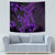 Purple Polynesia Shark Tattoo Tapestry With Polynesian Plumeria - Wonder Print Shop