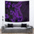 Purple Polynesia Shark Tattoo Tapestry With Polynesian Plumeria - Wonder Print Shop