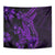 Purple Polynesia Shark Tattoo Tapestry With Polynesian Plumeria - Wonder Print Shop