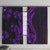 Purple Polynesia Shark Tattoo Window Curtain With Polynesian Plumeria - Wonder Print Shop