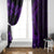 Purple Polynesia Shark Tattoo Window Curtain With Polynesian Plumeria - Wonder Print Shop
