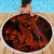 Red Polynesia Beach Blanket Shark Tattoo With Polynesian Plumeria - Wonder Print Shop