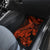Red Polynesia Car Mats Shark Tattoo With Polynesian Plumeria - Wonder Print Shop