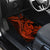 Red Polynesia Car Mats Shark Tattoo With Polynesian Plumeria - Wonder Print Shop