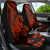 Red Polynesia Car Seat Cover Shark Tattoo With Polynesian Plumeria - Wonder Print Shop