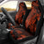 Red Polynesia Car Seat Cover Shark Tattoo With Polynesian Plumeria - Wonder Print Shop