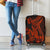 Red Polynesia Luggage Cover Shark Tattoo With Polynesian Plumeria - Wonder Print Shop