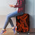 Red Polynesia Luggage Cover Shark Tattoo With Polynesian Plumeria - Wonder Print Shop