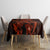 Red Polynesia Tablecloth Shark Tattoo With Polynesian Plumeria - Wonder Print Shop