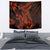 Red Polynesia Tapestry Shark Tattoo With Polynesian Plumeria - Wonder Print Shop
