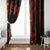 Red Polynesia Window Curtain Shark Tattoo With Polynesian Plumeria - Wonder Print Shop