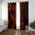Red Polynesia Window Curtain Shark Tattoo With Polynesian Plumeria - Wonder Print Shop