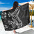 Black Polynesia Sarong Shark Tattoo With Polynesian Plumeria - Wonder Print Shop