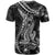 Black Polynesia T Shirt Shark Tattoo With Polynesian Plumeria - Wonder Print Shop